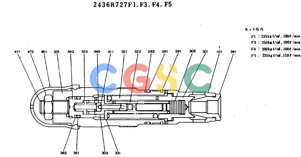 神钢零件查询(MD140BLC) - EXCAVATOR BTW YPU0001 - YPU0300 (1/80-12/06) (11-003) - VALVE ASSY, RELIEF Kobelco