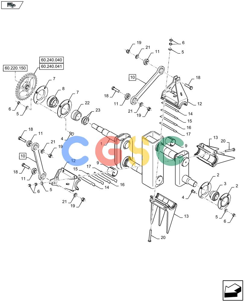 凯斯零件查询(LB434S XL) - BALER (11/16-) (60.240.010) - PACKER Case Agriculture