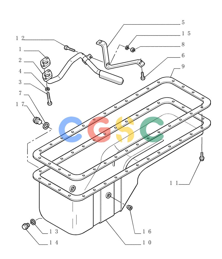 纽荷兰零件查询(DC180.B) - CRAWLER DOZER TIER 2 (3/03-) (0.042[01]) - ENGINE OIL SUMP New Holland Constructuion