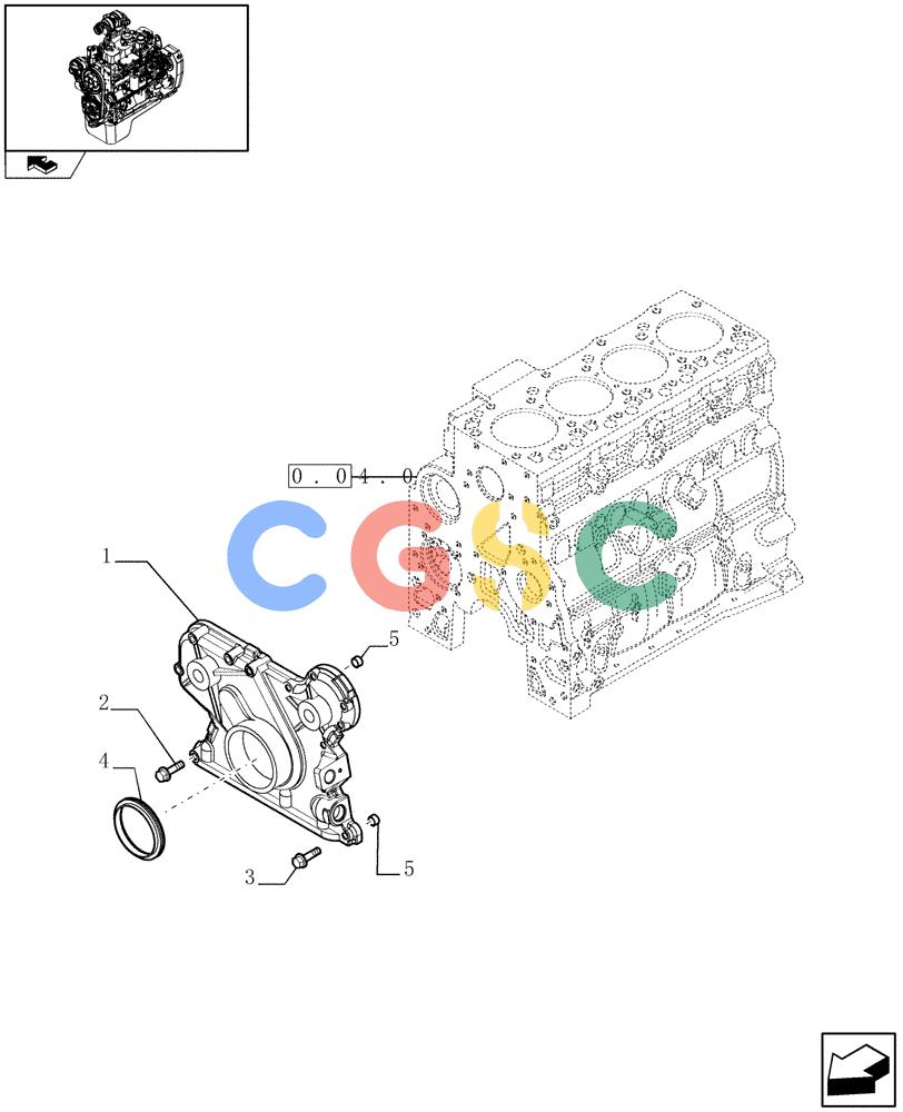 神钢零件查询(F4GE9484A J601) - ENGINE - 504103783 - 920019898 (1/13-) (0.04.3[02]) - CRANKCASE COVERS (4894734) Kobelco