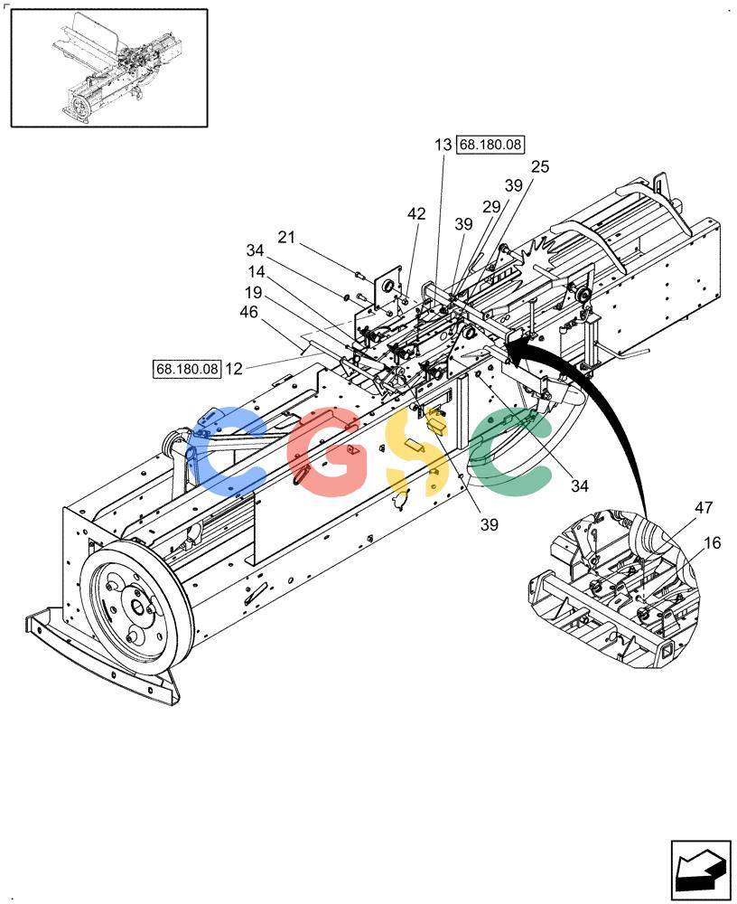 凯斯零件查询(SB541C) - SMALL SQUARE BALER (9/09-12/10) (68.180.07) - TWINE FINGERS Case Agriculture