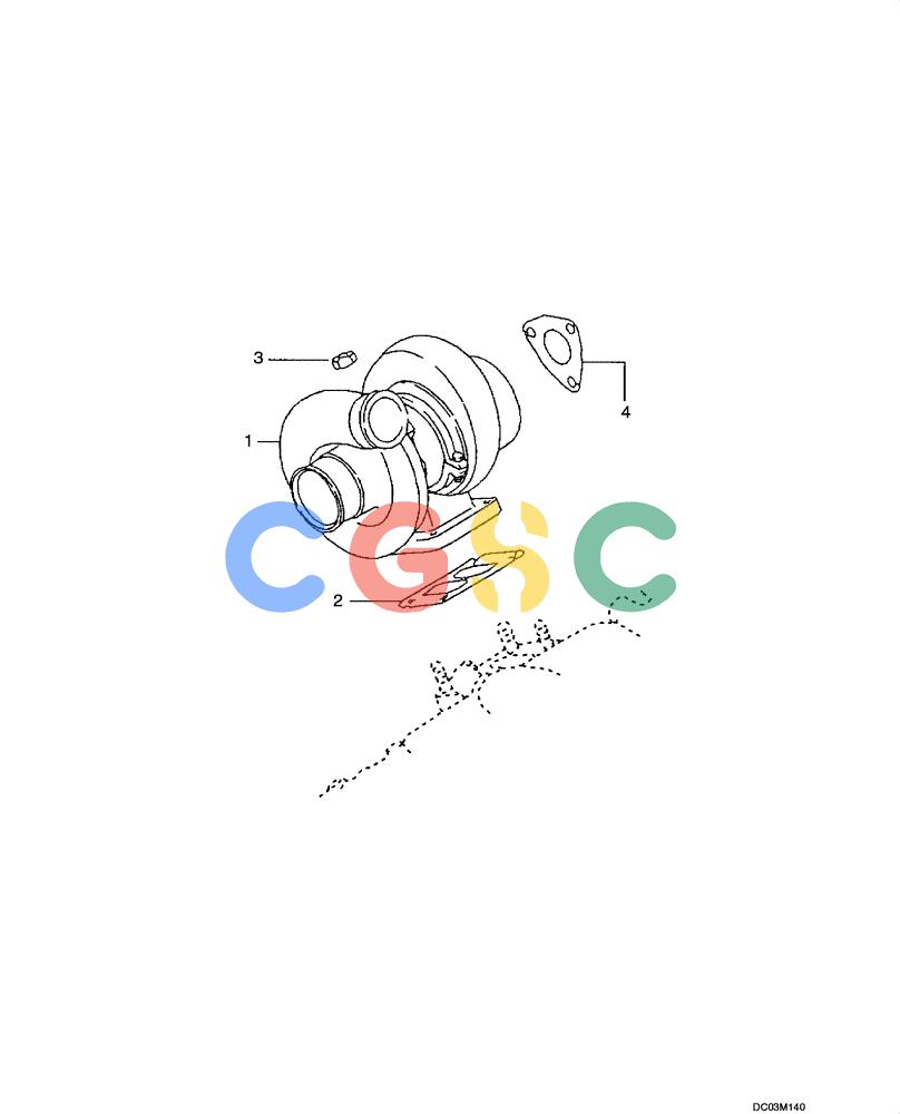 纽荷兰零件查询(EH215) - CRAWLER EXCAVATOR (9/03-) (02 -32[00]) - TURBOCHARGER ASSY New Holland Constructuion