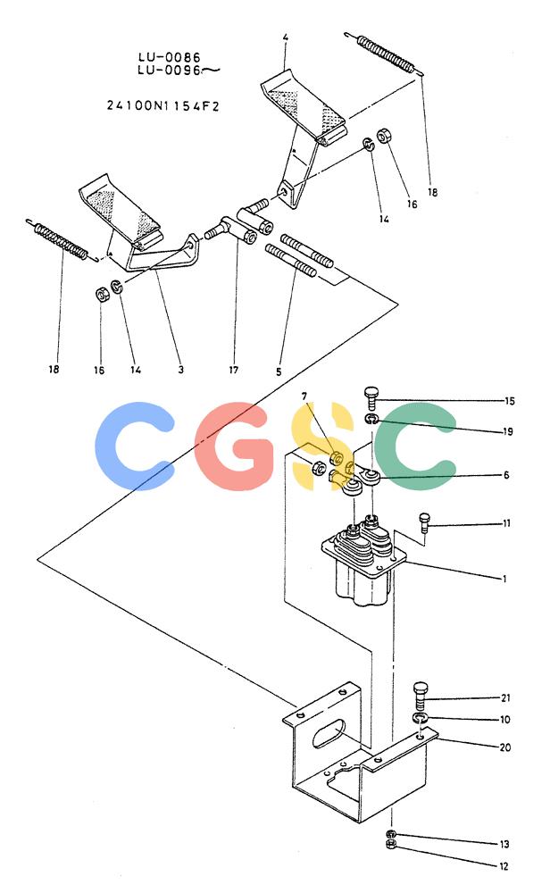 神钢零件查询(K935) - EXCAVATOR SUPPLEMENT ASN LU00154 (1/76-12/03) (03-013) - LEVER ASSY, LOADING Kobelco