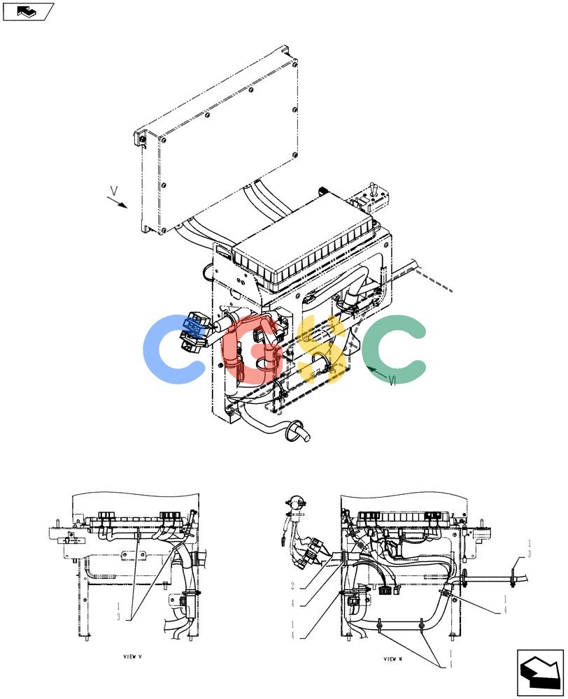 纽荷兰零件查询(E135BSRLC) - CRAWLER EXCAVATOR ASN YH06-08001 (01-084[02]) - HARNESS ASSEMBLY, UPPER New Holland Constructuion