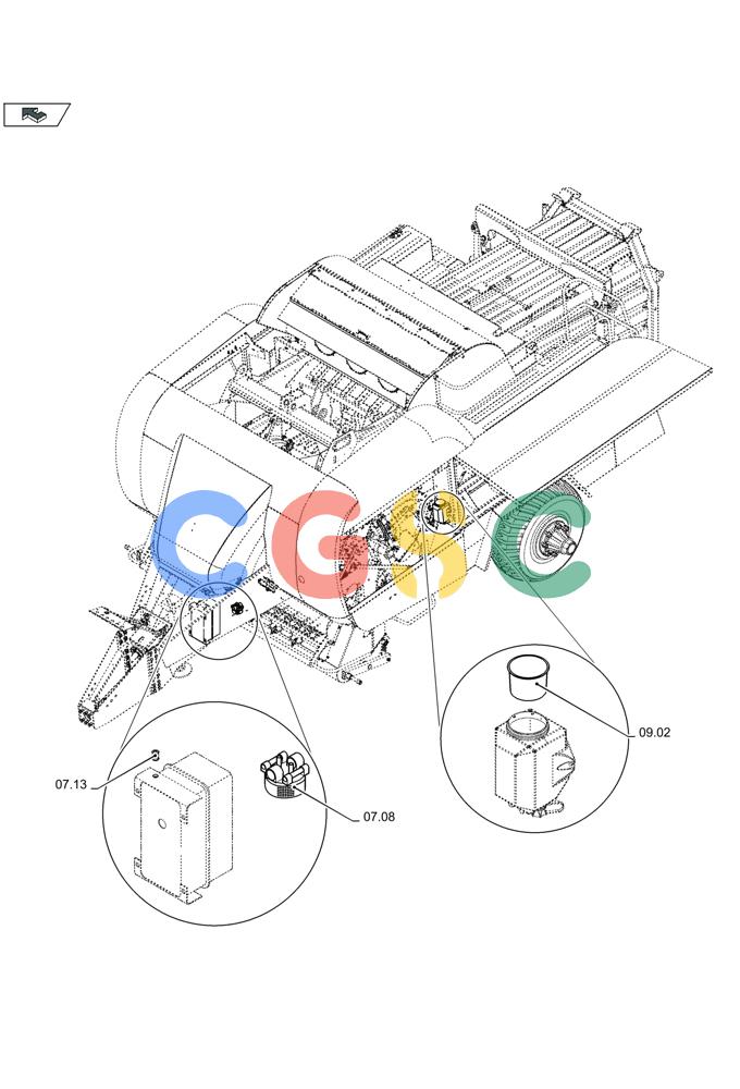 凯斯零件查询(LB433S) - BIG RECTANGULAR BALER (9/08-12/12) (00.039[01]) - PICTORIAL OVERVIEW 1/2 - FILTERS Case Agriculture