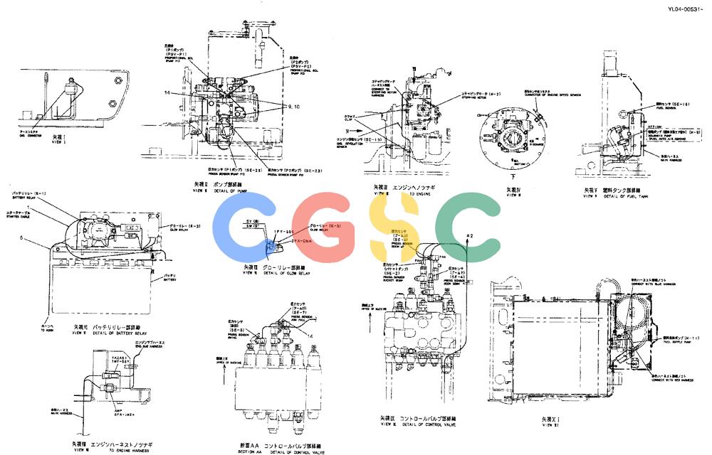 神钢零件查询(ED150-1E) - BLADE RUNNER EXCAVATOR/DOZER ASN YL05-00555 (11/03-12/04) (01-020[02]) - HARNESS ASSY, UPP Kobelco