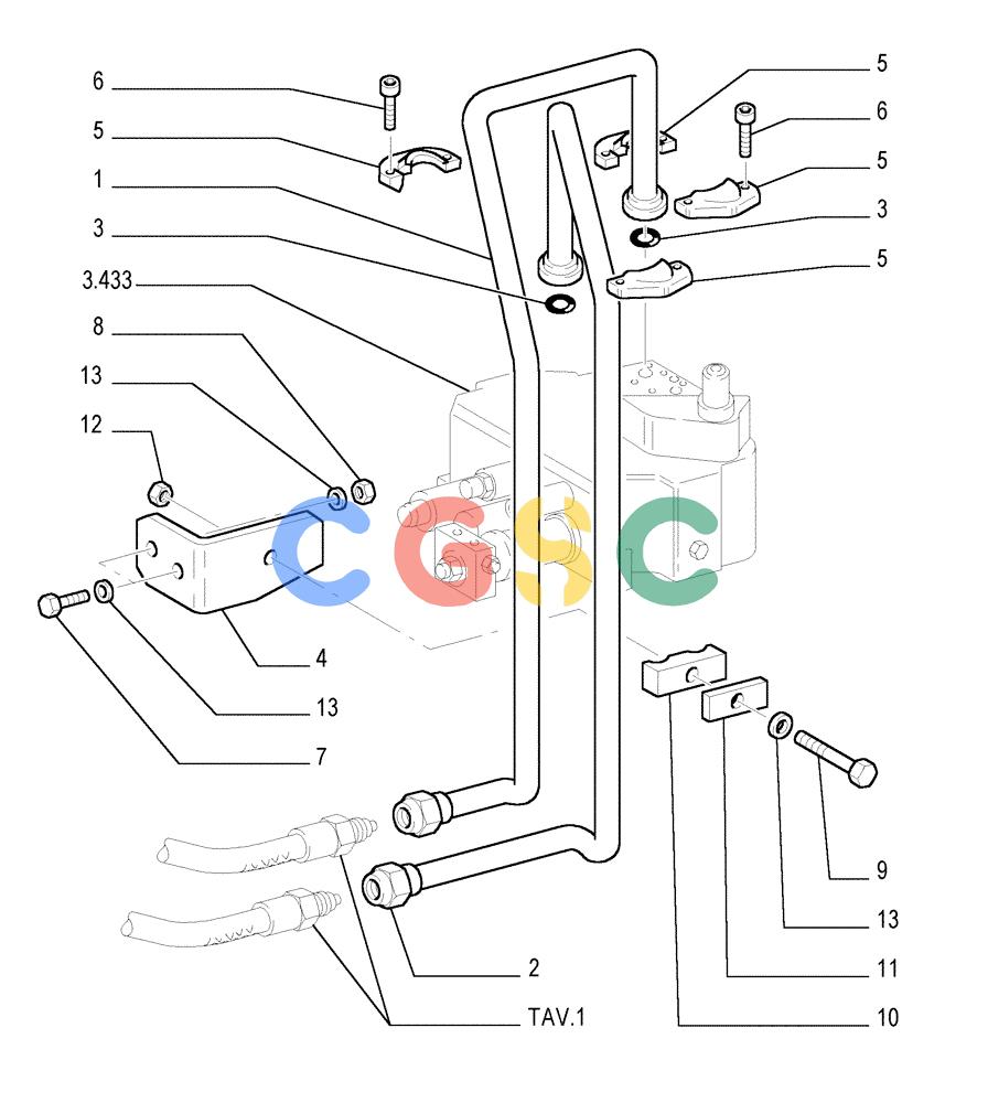 纽荷兰零件查询(FL145) - CRAWLER LOADER (N.A. VERSION) (11/98-) (3.434[05]) - HYDRAULIC SYSTEM PIPING New Holland Constructuion