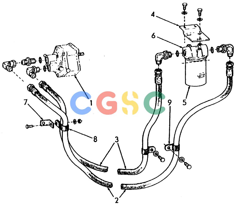 纽荷兰零件查询(65B) - MOTORGRADERS (B2.17[001A]) - TRANSMISSION FILTER & LINES New Holland Constructuion
