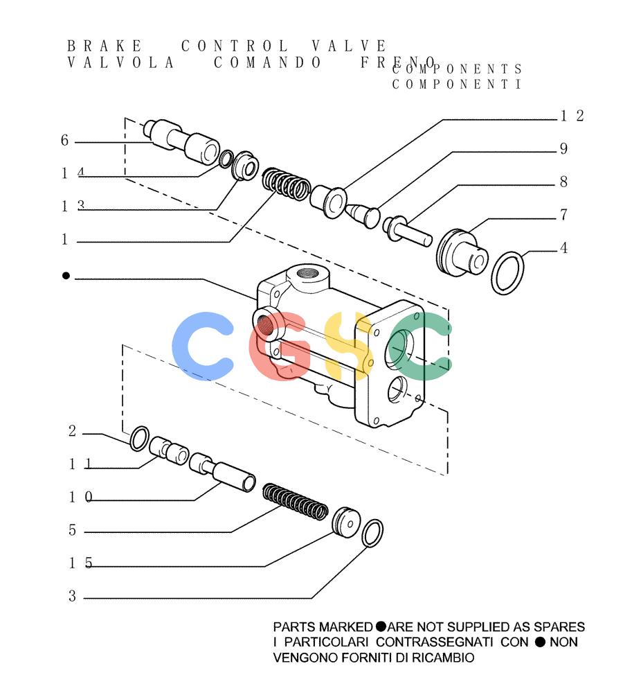 纽荷兰零件查询(DC150.B) - CRAWLER DOZER TIER 2 (3/03-) (2.304[03]) - BRAKE CONTROLS - COMPONENTS New Holland Constructuion