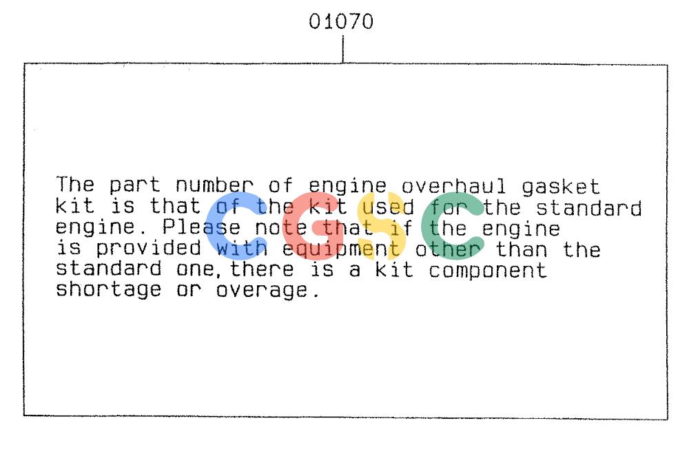 神钢零件查询(6D24-TEB) - MITSUBISHI DIESEL ENGINE (1/06-12/06) (01-005) - ENGINE OVERHAUL GASKET KIT Kobelco