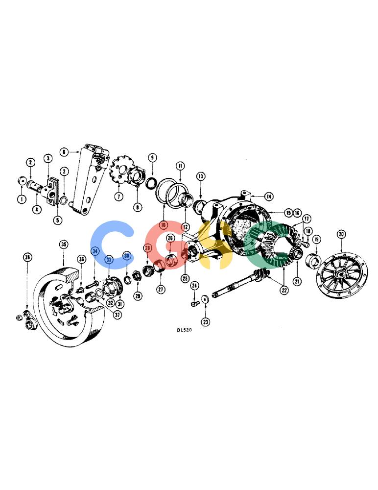 凯斯零件查询(200) - CASE TWINE TIE RECTANGULAR BALER (1/60-12/64) (14) - GEARBOX, FLYWHEEL AND CRANK ARM Case Agriculture