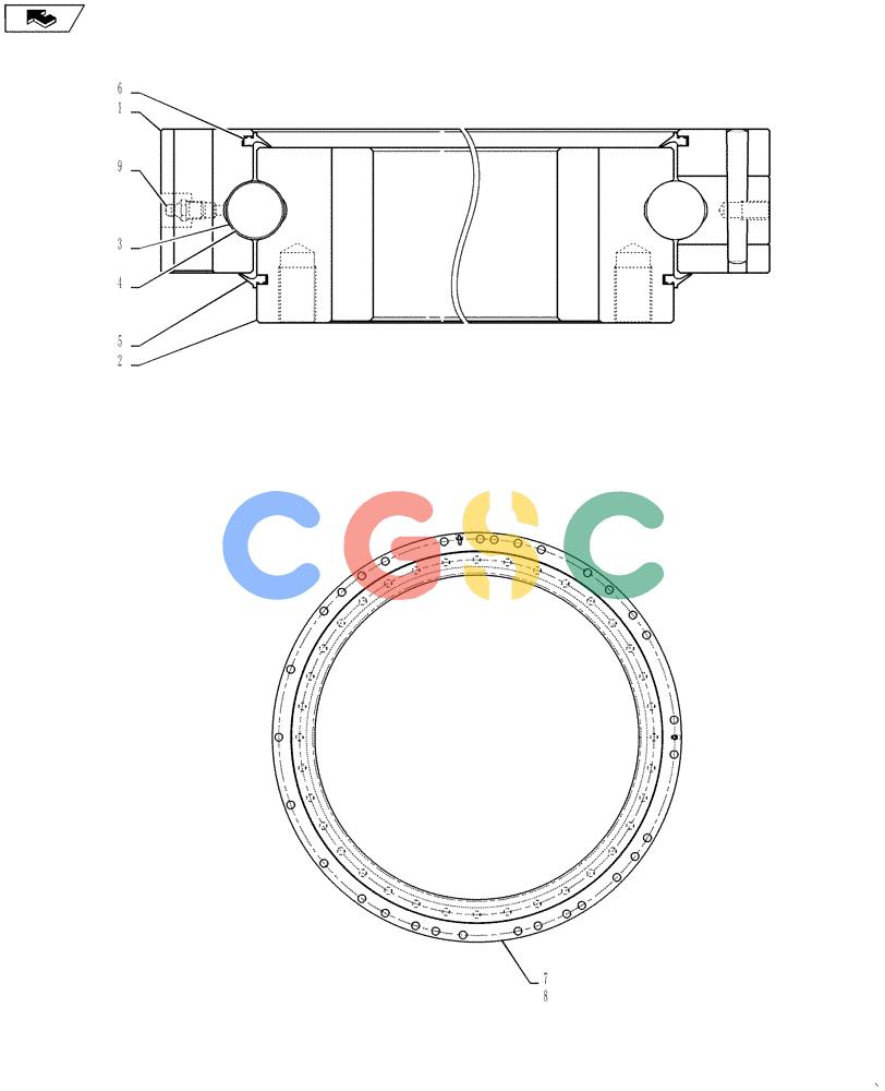 神钢零件查询(SK170 ACERA M-9) - CRAWLER EXCAVATOR - TIER 3 NON-REGULATED (1/12-12/13) (39.103.AD[02]) - SLEWING RING, ASSY Kobelco