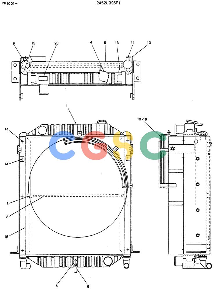 神钢零件查询(MD140BLC) - EXCAVATOR BTW YP1001 - YP1281 (1/80-12/06) (05-005) - RADIATOR ASSY Kobelco