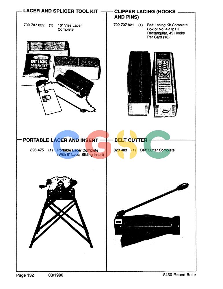 凯斯零件查询(8460) - CASE IH ROUND BALER (BEFORE S/N CFH0057418) (1/88-12/93) (132) - LACER AND SPLICER TOOL KIT Case Agriculture