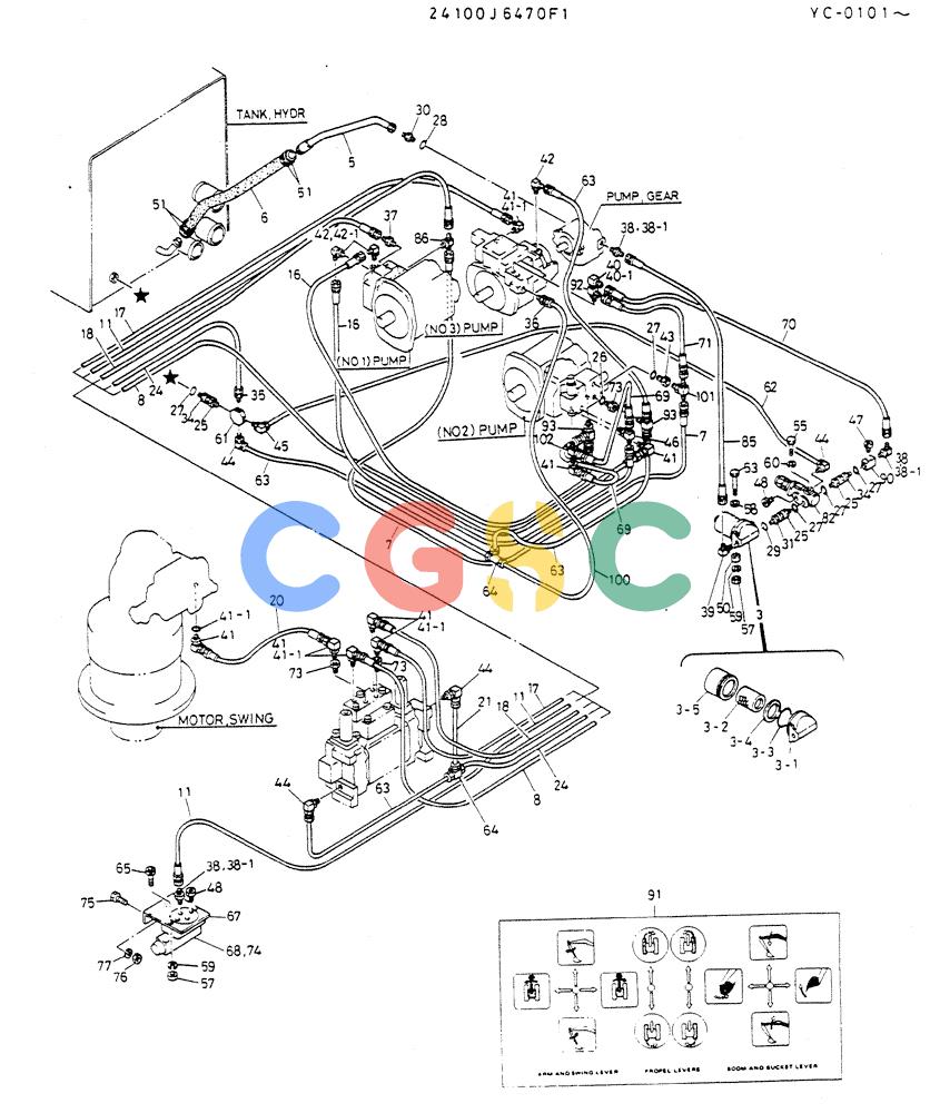 神钢零件查询(MD300LC) - EXCAVATOR BTW YC0101 - YC0300 (1/80-12/06) (03-002[02]) - REMOTE-CONTROL ASSY Kobelco