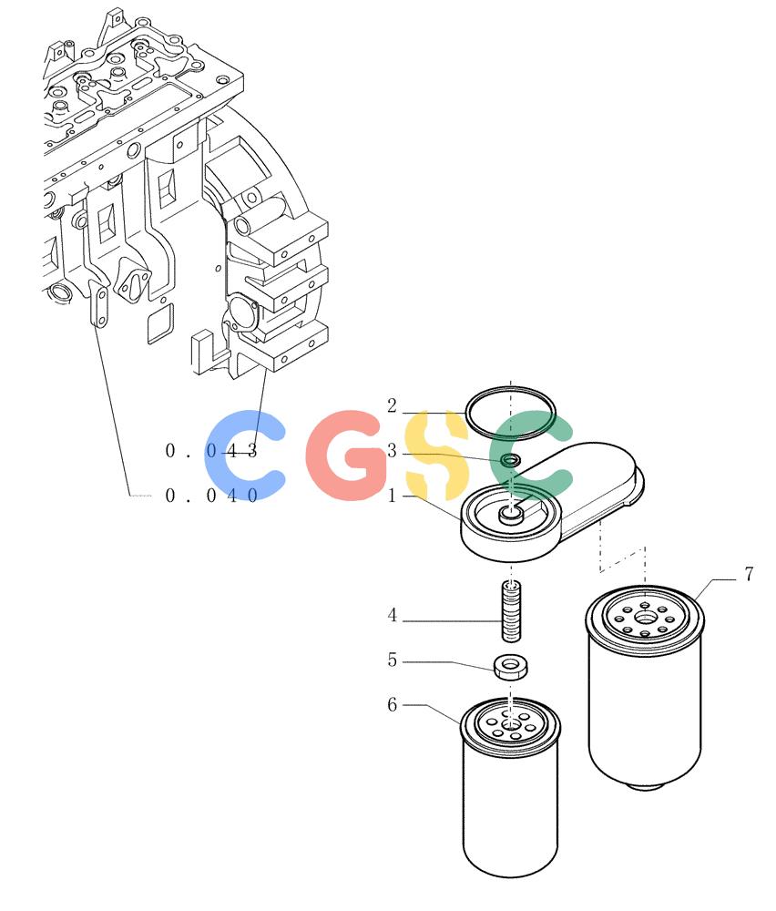 纽荷兰零件查询(DC180.B) - CRAWLER DOZER TIER 2 (3/03-) (0.200[01]) - FUEL FILTER New Holland Constructuion