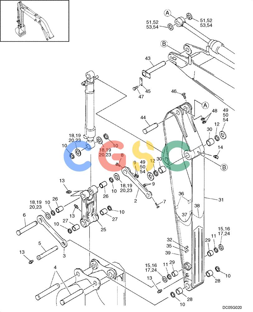 纽荷兰零件查询(EH215) - CRAWLER EXCAVATOR (9/03-) (09 -65[00]) - ARM ASSY LONG (SA) 3.5 M (11 FT. 5 IN.) (YN12BU0012F4) New Holland Constructuion