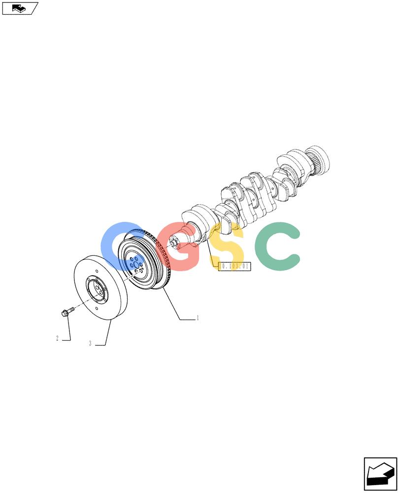 神钢零件查询(F4HFE613U A005) - ENGINE 5801366315 - 84169137 (3/10-) (10.110.01) - PULLEY - CRANKSHAFT (5801382825) Kobelco