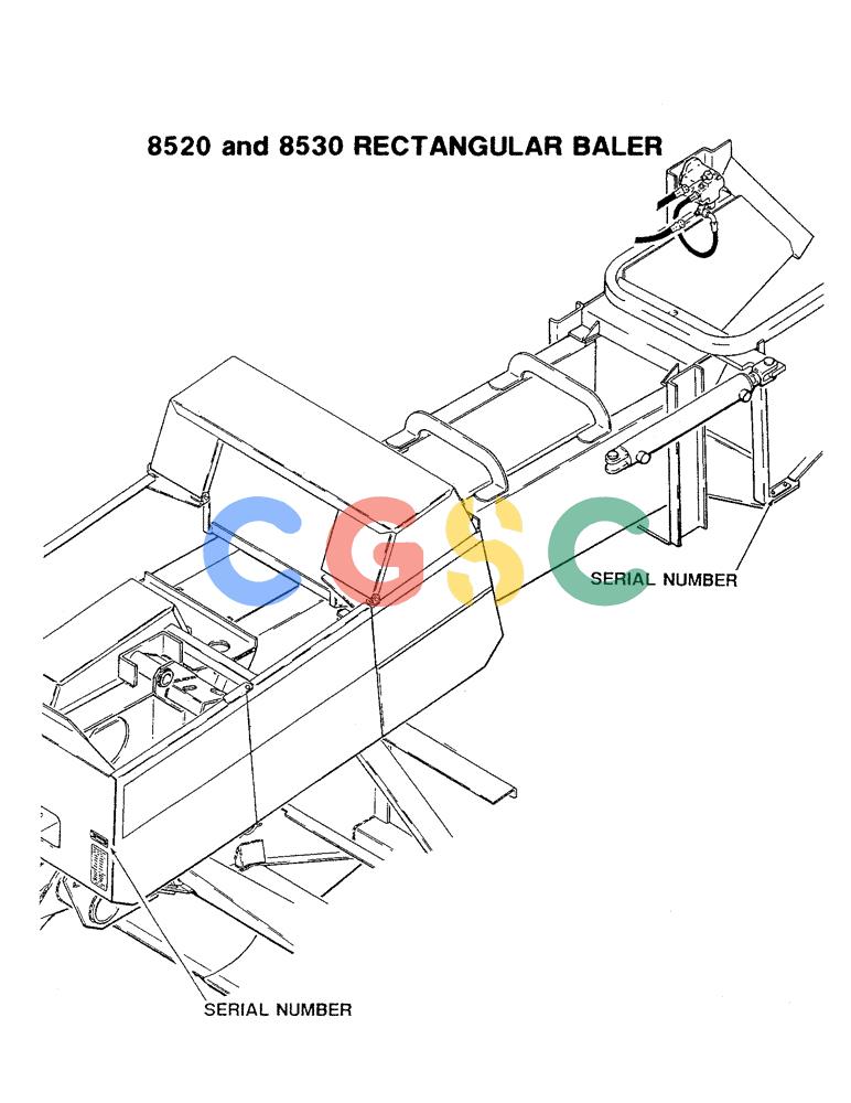 凯斯零件查询(8530) - CASE IH RECTANGULAR BALER (1/88-12/99) (1-2) - SERIAL NUMBER LOCATION Case Agriculture