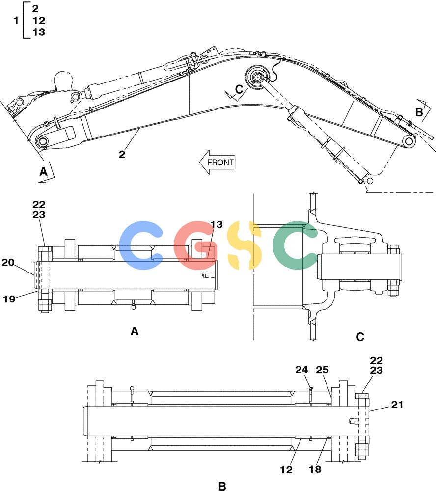 纽荷兰零件查询(E805) - CRAWLER EXCAVATOR (1/05-) (09-097-01[01]) - MONOBLOCK BOOM - 8.40M New Holland Constructuion