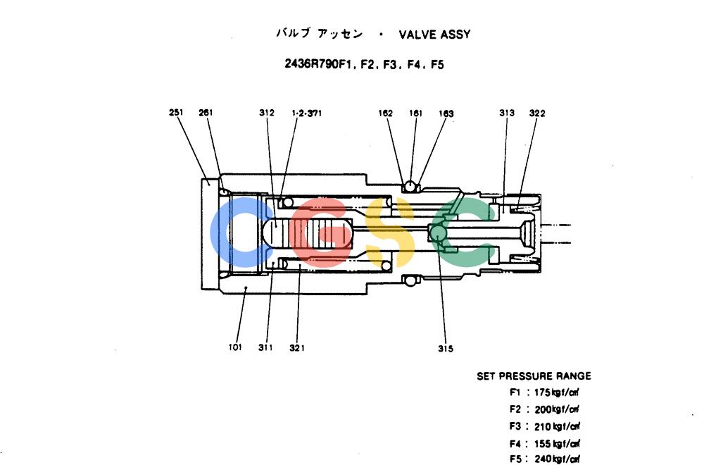 神钢零件查询(SK220) - MARK III EXCAVATOR ASN LQU0001 (1/91-12/95) (12-017) - VALVE ASSY Kobelco