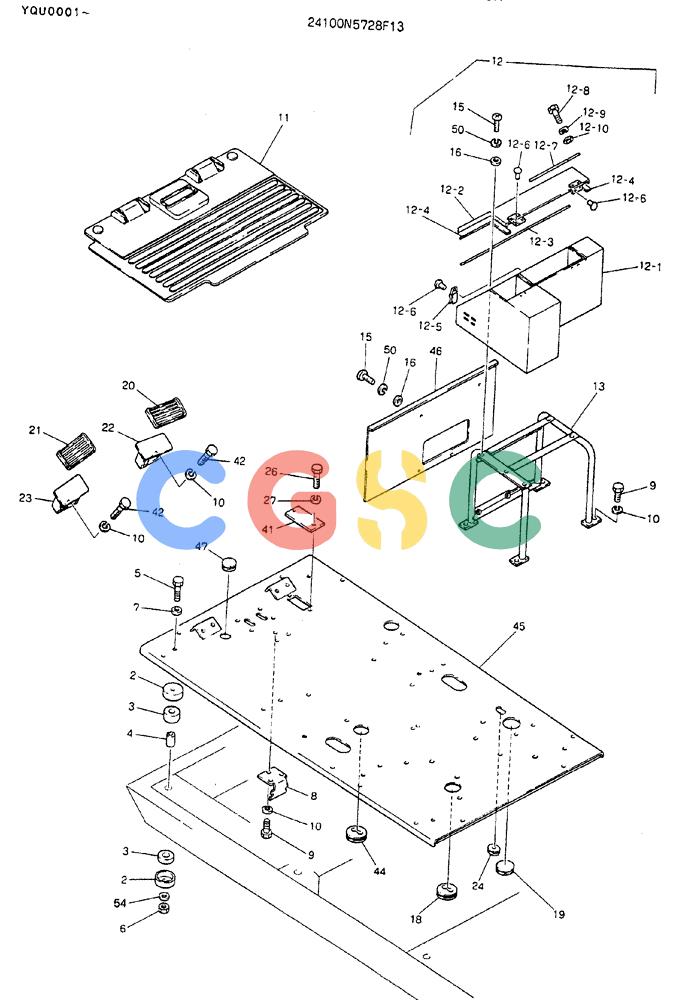 神钢零件查询(MD200BLC) - EXCAVATOR ASN YQU0001 (1/80-12/06) (02-003) - PLATE ASSY, FLOOR Kobelco