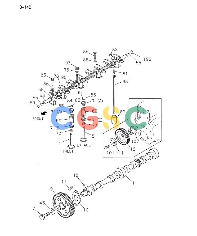 神钢零件查询(ED150-1E) - BLADE RUNNER EXCAVATOR/DOZER ASN YL05-00555 (11/03-12/04) (10-006) - CAMSHAFT AND VALVE Kobelco