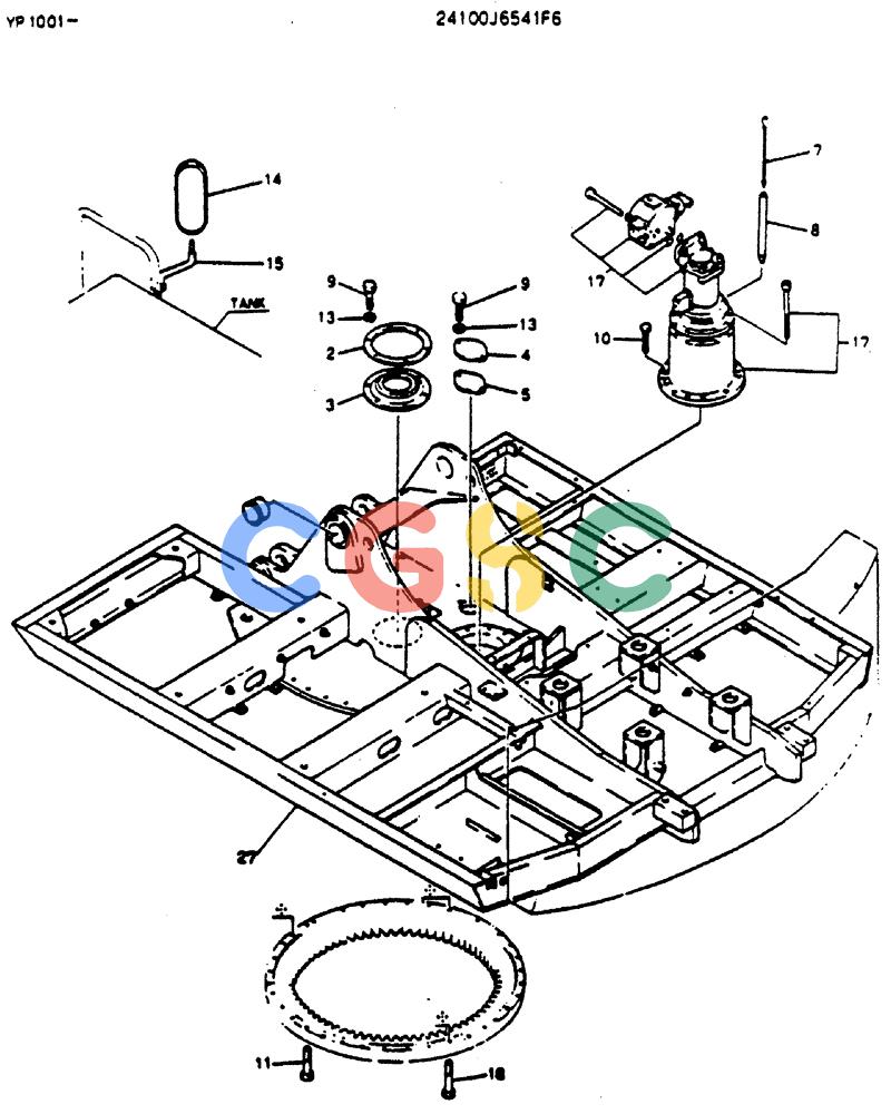 神钢零件查询(MD140BLC) - EXCAVATOR BTW YP1001 - YP1281 (1/80-12/06) (01-001) - FRAME ASSY, UPP Kobelco