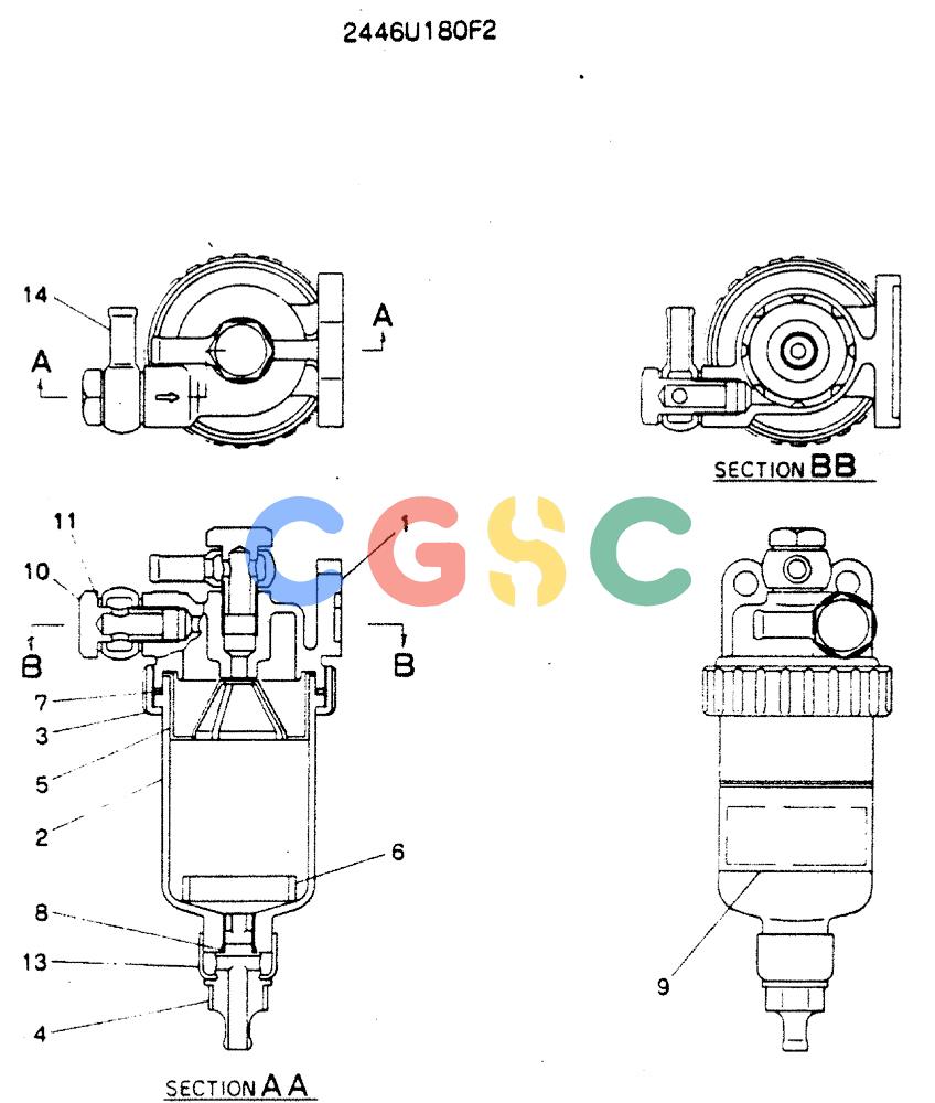 神钢零件查询(MD200C) - EXCAVATOR BTW YQU0701 - YQU2000 (1/80-12/06) (05-007) - FILTER ASSY. Kobelco