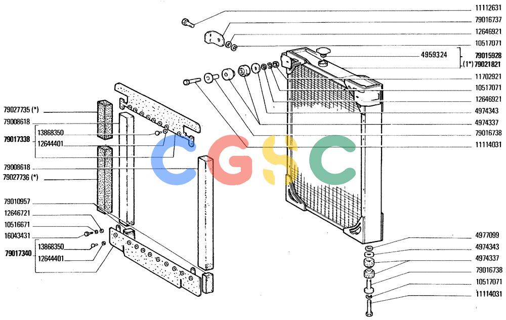 纽荷兰零件查询(FD20) - CRAWLER DOZER (A4.01[001]) - RADIATOR New Holland Constructuion
