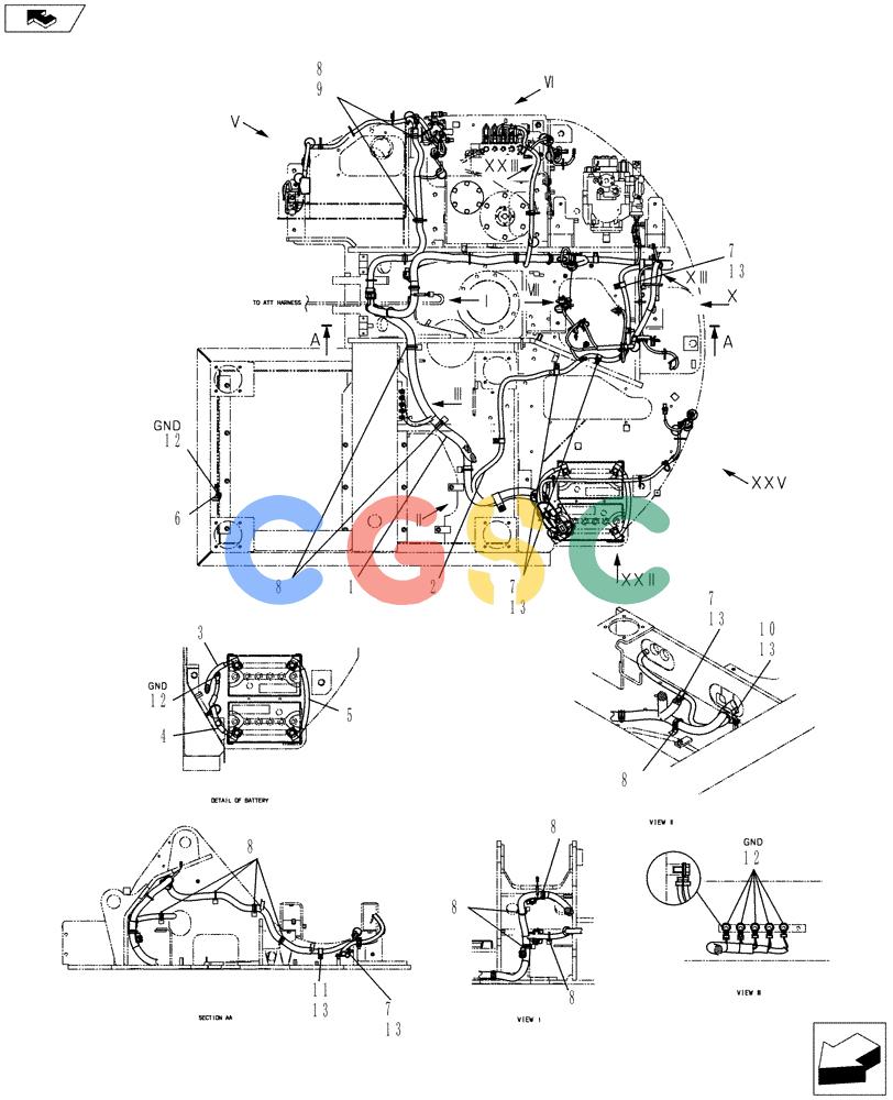 纽荷兰零件查询(E70BSR) - COMPACT CRAWLER EXCAVATOR ASN YT06-18001 (01-083[01]) - HARNESS ASSEMBLY, UPPER New Holland Constructuion