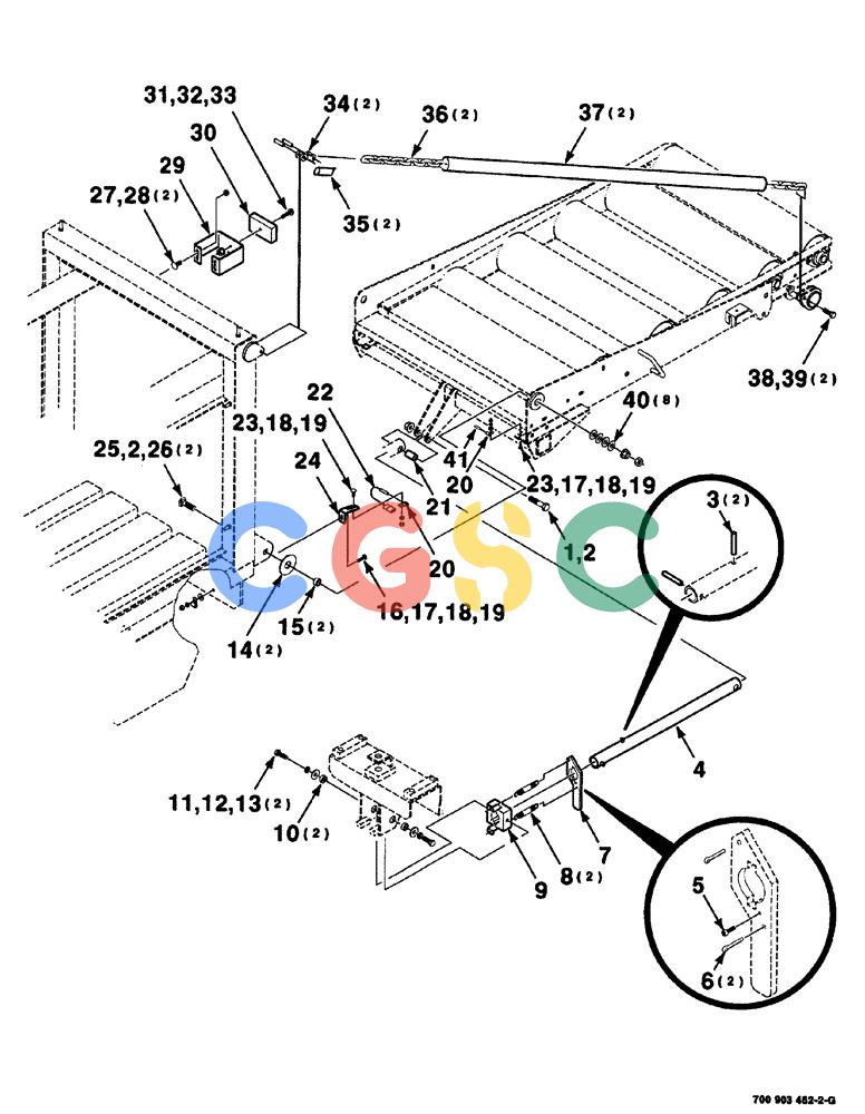 凯斯零件查询(8575) - CASE IH MID-SIZE RECTANGULAR BALER (NORTH AMERICA) (1/95-12/00) (09-020) - BALE ROLLER CHUTE KIT-CONTINUED Case Agriculture