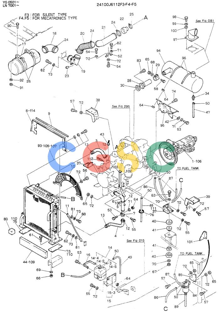 神钢零件查询(K907DLC) - EXCAVATOR ASN YG0501 (1/86-12/03) (05-002[02]) - POWER-PLANT P/N 24100J6112F4 Kobelco