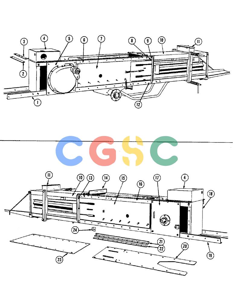 凯斯零件查询(133) - CASE TWINE TIE RECTANGULAR BALER (1/57-12/62) (26) - BALE CHAMBER Case Agriculture
