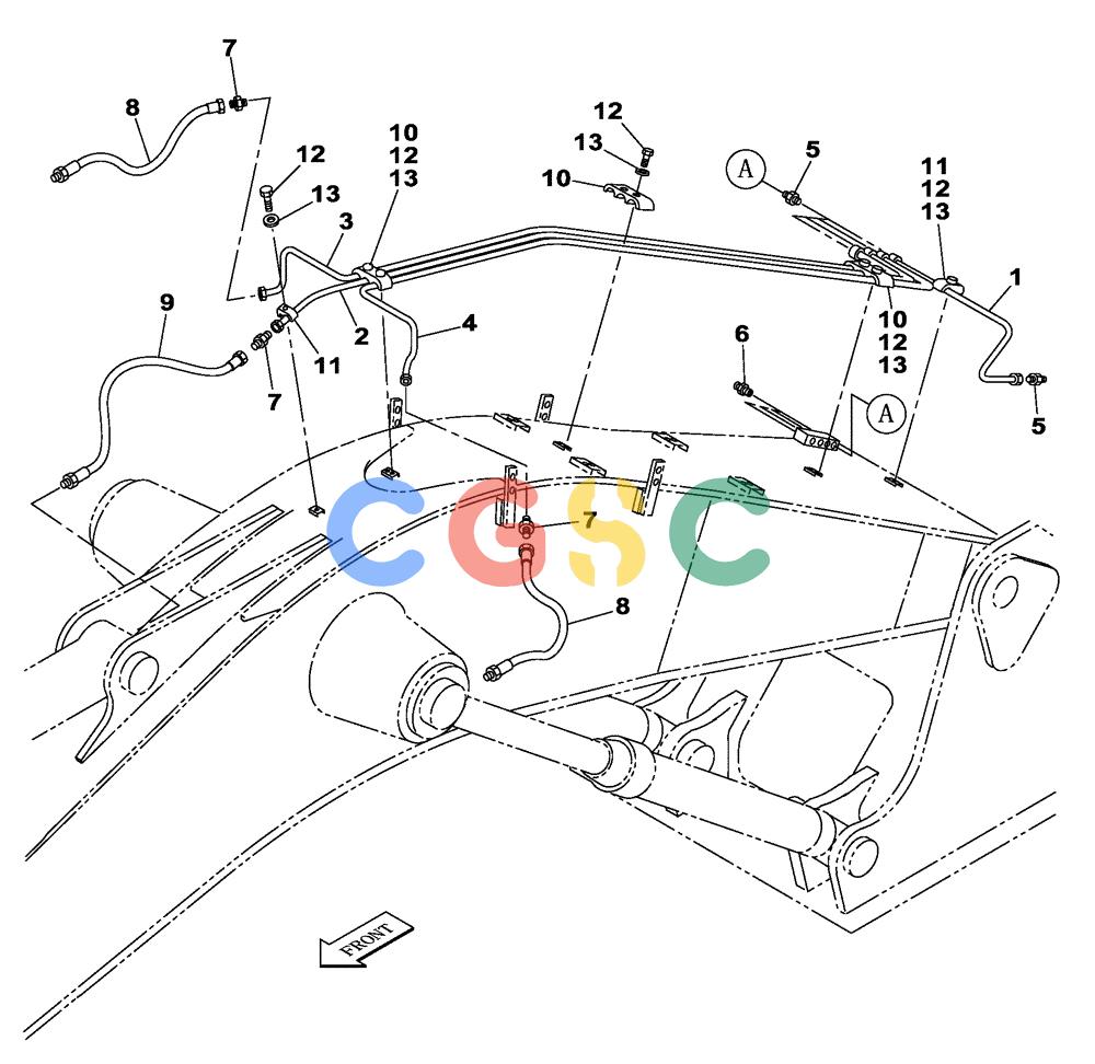 纽荷兰零件查询(E805) - CRAWLER EXCAVATOR TIER 3 (7/06-) (09-103-00[01]) - LUBRICATION CIRCUIT - MONOBLOCK BOOM (8.40 M) New Holland Constructuion