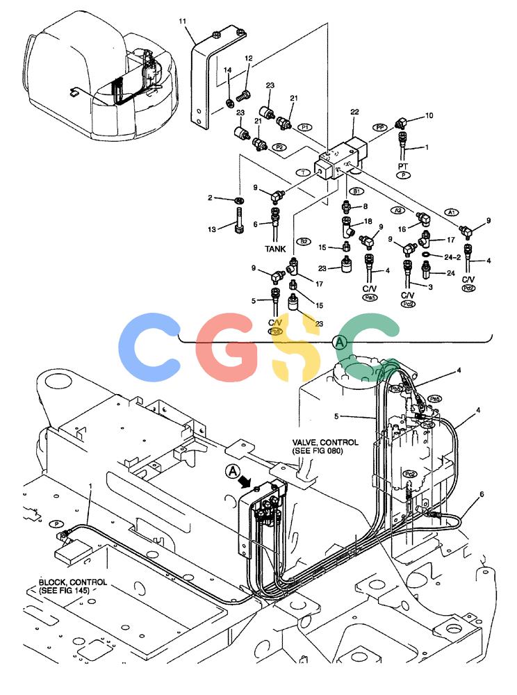 纽荷兰零件查询(EH80) - MIDI CRAWLER EXCAVATOR ASN LF04-02000 (N4TA18001 thru N4TA18010, ASN N5TA18011 -) (NA) (1/ (052) - CONTROL LINES, VALVE (CHANGE SWING) New Holland Constructuion