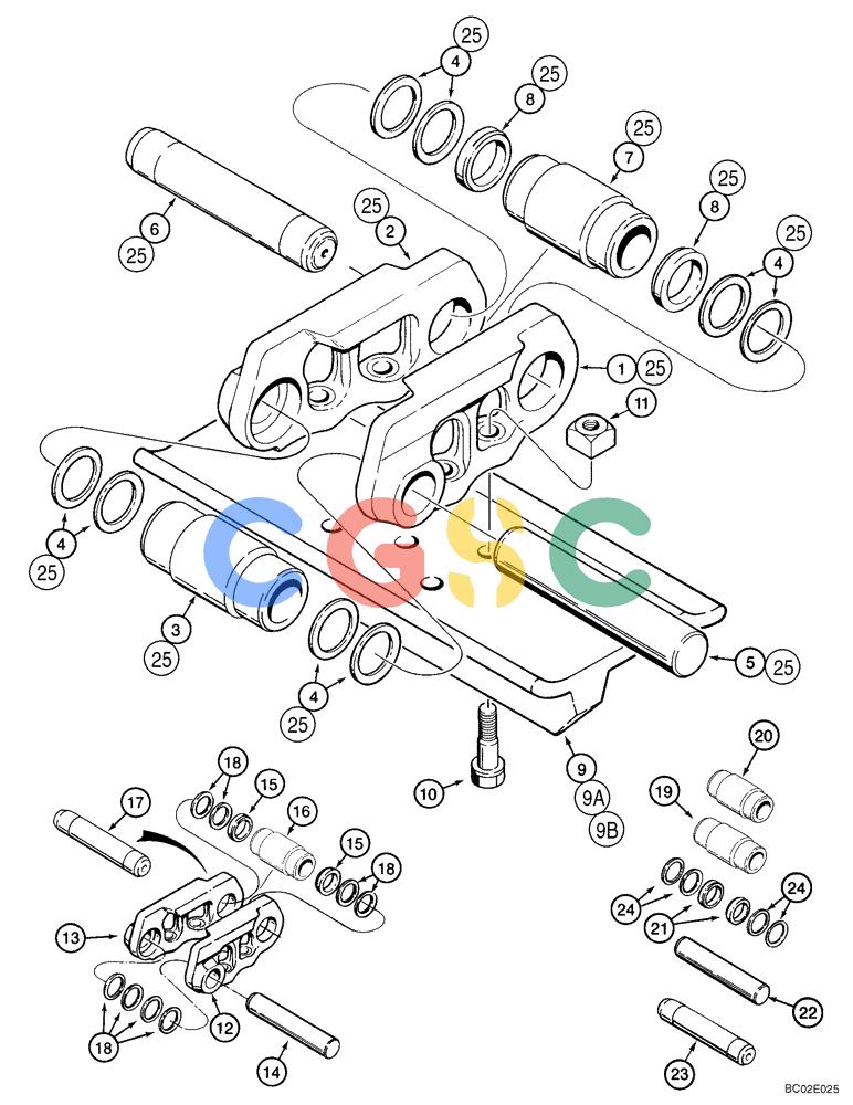 纽荷兰零件查询(DC75) - CRAWLER DOZER (8/04-) (05-09) - TRACK CHAIN, SEALED New Holland Constructuion