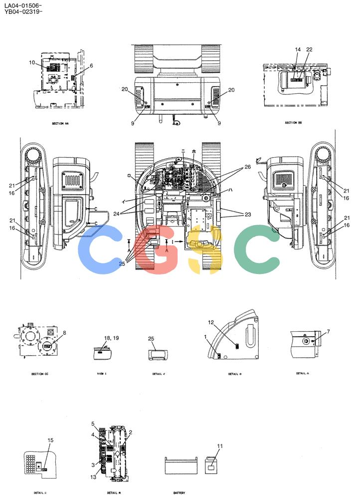 纽荷兰零件查询(E200SRLC) - CRAWLER EXCAVATOR BTW LA04-01506 - LA04-01625 (06-001[01]) - NAME PLATE INSTAL New Holland Constructuion