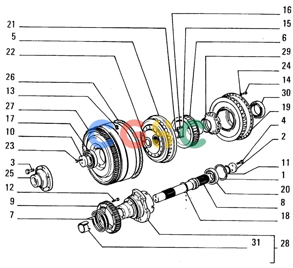 纽荷兰零件查询(FD14E) - CRAWLER DOZER (1.2000[007]) - TORQUE CONVERTER-COMPONENTS New Holland Constructuion