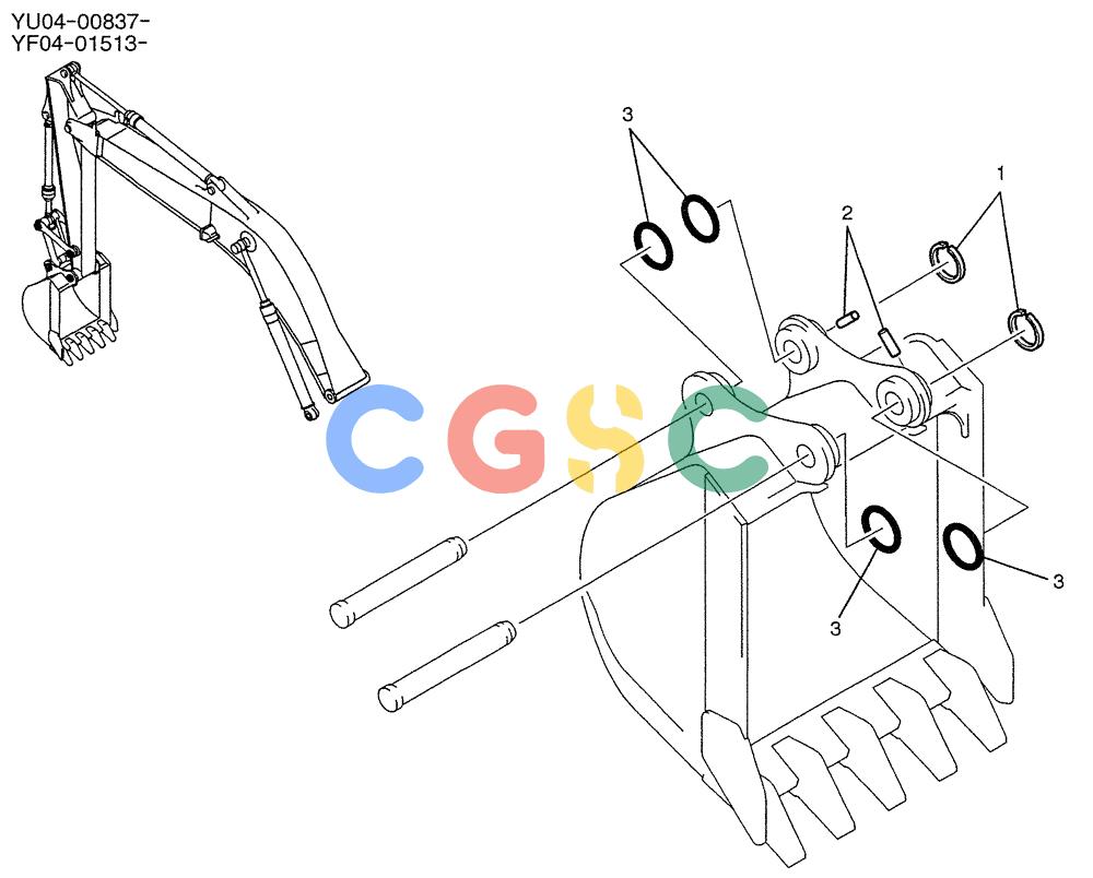 纽荷兰零件查询(E235SRLC) - CRAWLER EXCAVATOR BTW YU04-00837 - YU04-01417 (03-006) - BUCKET INSTAL New Holland Constructuion