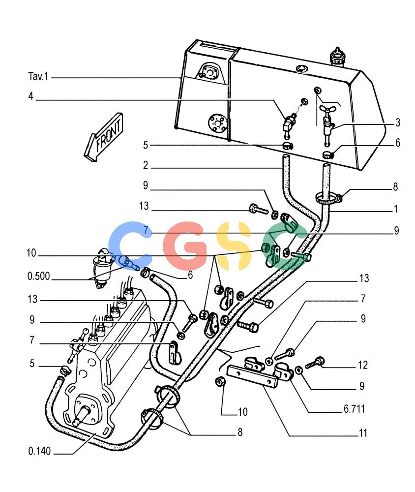 纽荷兰零件查询(FL145) - CRAWLER LOADER (N.A. VERSION) (11/98-) (0.510[03]) - FUEL AND OIL TANK New Holland Constructuion