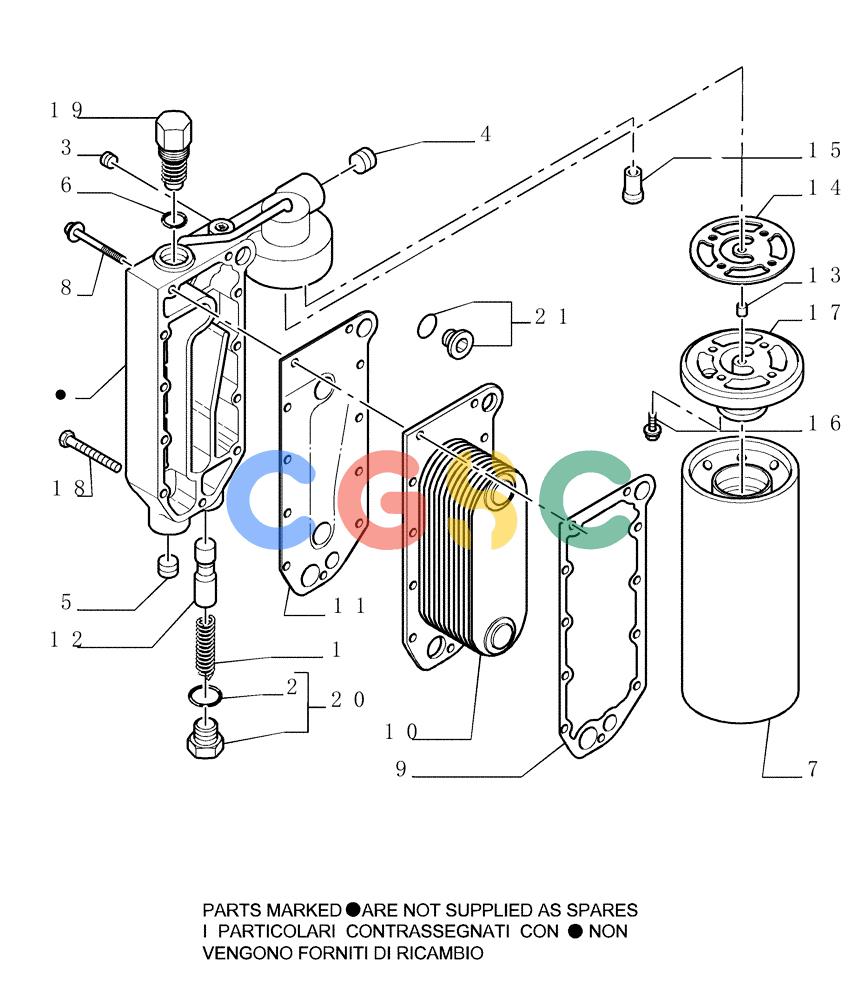 纽荷兰零件查询(DC180.B) - CRAWLER DOZER TIER 2 (3/03-) (0.302[01]) - HEAT EXCHANGER - OIL FILTER New Holland Constructuion