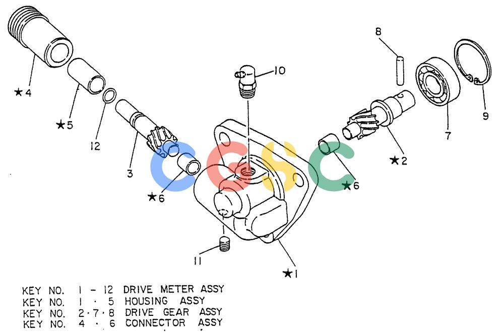 神钢零件查询(FD6(T)14) - NISSAN DIESEL ENGINE ASN 050001 - LK400 & LK500A (1/06-12/06) (01-013) - METER-DRIVE (INNER PARTS) Kobelco