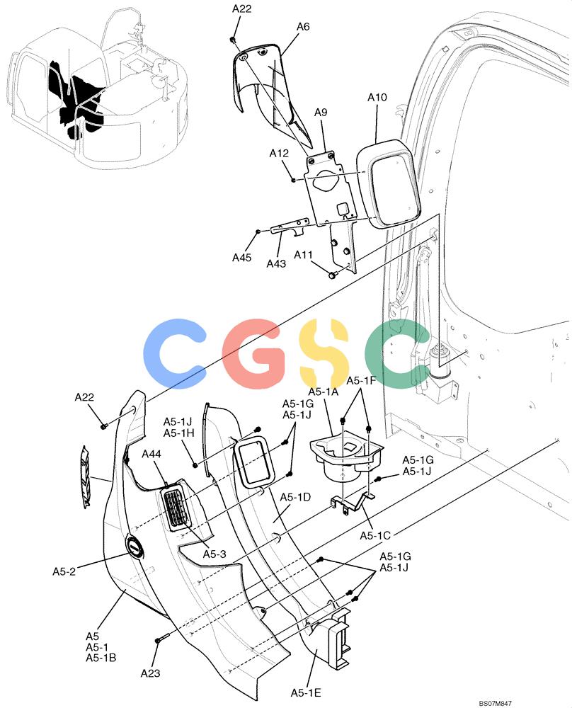 纽荷兰零件查询(E135B) - CRAWLER EXCAVATOR TIER 3 - ASN YH05-07001 (N8TA13006) (1/08-) (02-54[01]) - PANEL ASSEMBLY, INSTRUMENT (YB17M00015F1), PAGE 1 OF 3 New Holland Constructuion