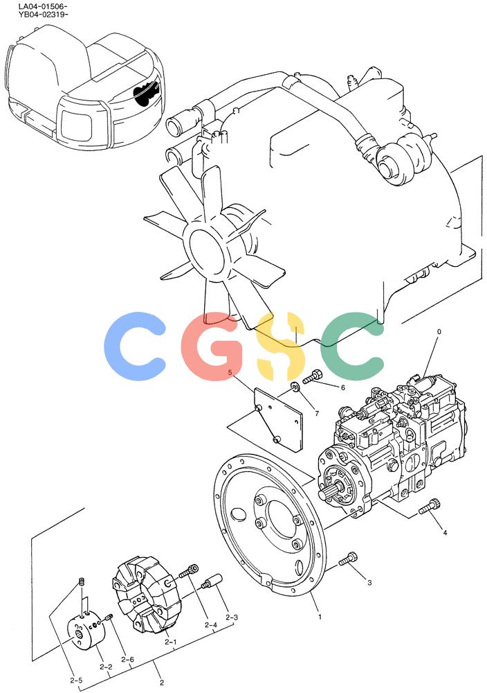 纽荷兰零件查询(E200SRLC) - CRAWLER EXCAVATOR BTW LA04-01506 - LA04-01625 (01-017) - POWER TAKE-OFF ASSY New Holland Constructuion