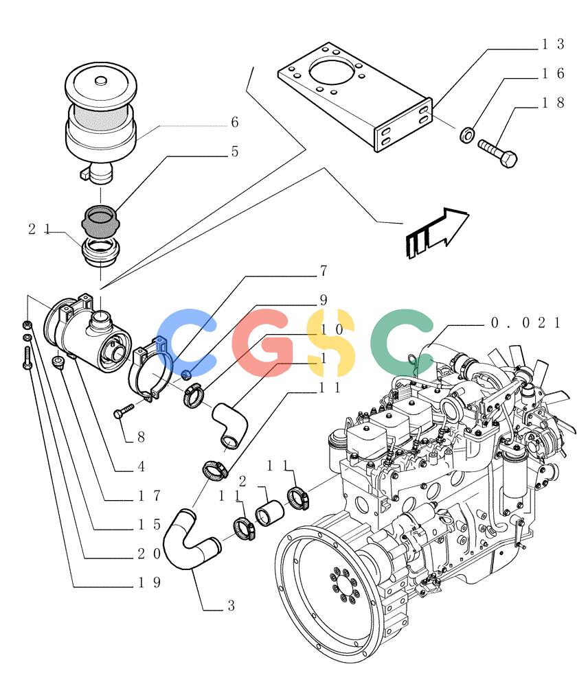 纽荷兰零件查询(DC150PS) - CRAWLER DOZER (0.540[01]) - AIR CLEANER New Holland Constructuion
