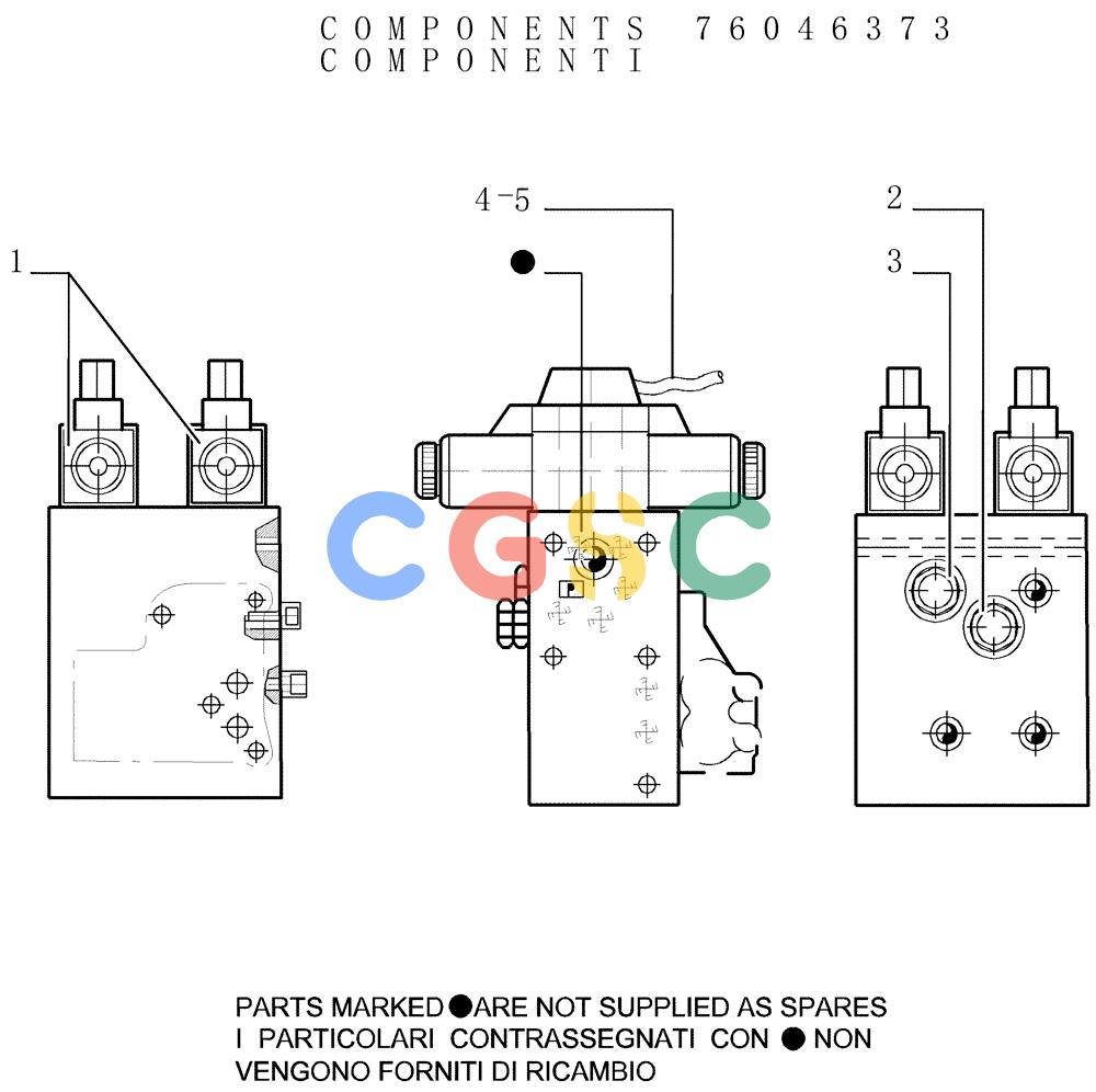 纽荷兰零件查询(DC180.B) - CRAWLER DOZER TIER 2 (3/03-) (1.211[11]) - TRANSMISSION - CONTROL VALVE New Holland Constructuion