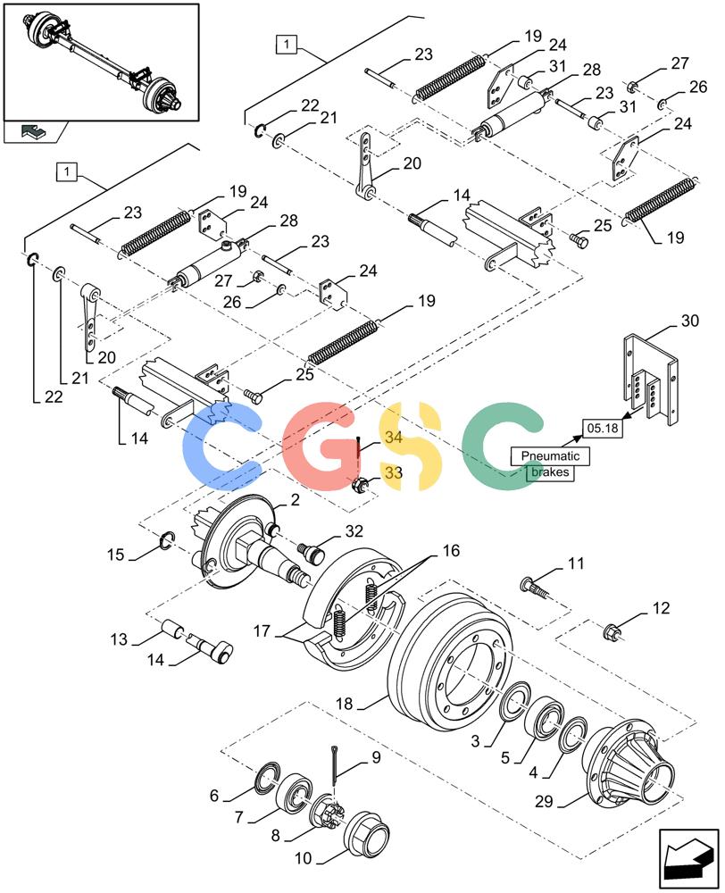 凯斯零件查询(LBX432S) - BIG RECTANGULAR BALER (3/03-12/08) (05.08[01]) - TANDEM AXLE WITH BRAKES Case Agriculture