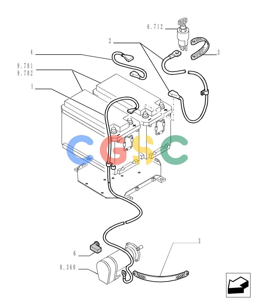 纽荷兰零件查询(DC150.B) - CRAWLER DOZER TIER 2 (3/03-) (6.701[02]) - BATTERY - SEAT AND SUPPORT New Holland Constructuion
