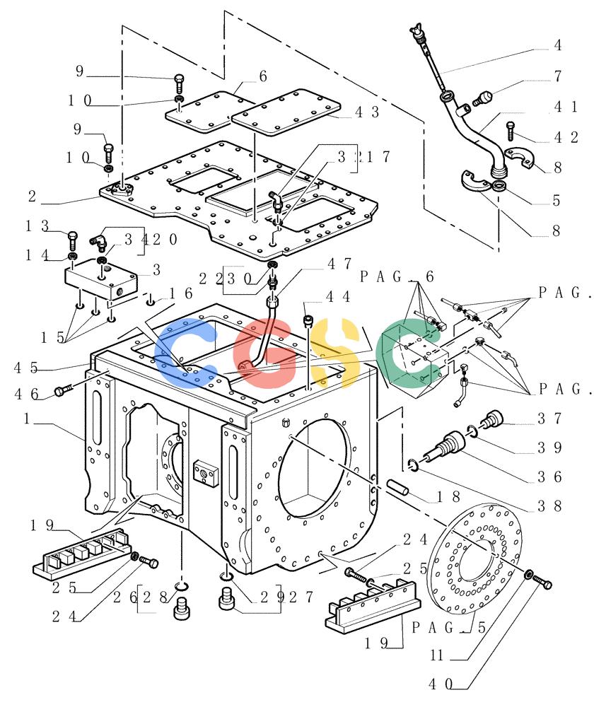 纽荷兰零件查询(DC180.B) - CRAWLER DOZER TIER 2 (3/03-) (1.266[01]) - REAR TRANSMISSION - CASE New Holland Constructuion